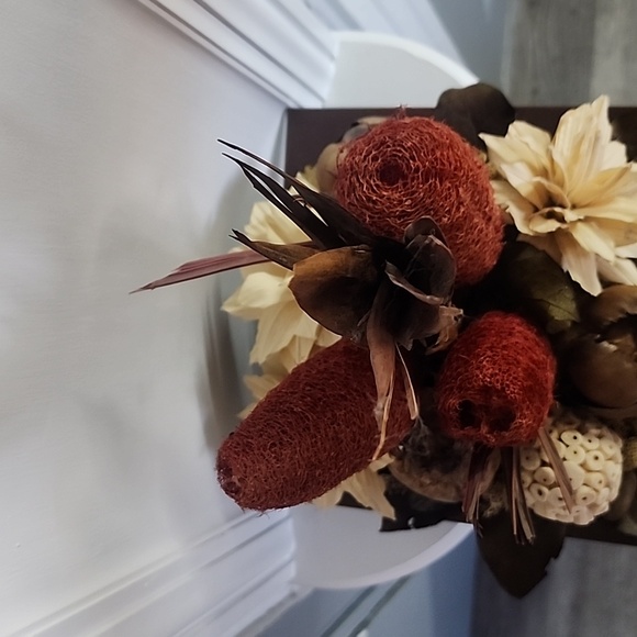 Dried Flower Bouquet with preserved autumn's foliage - Picture 4 of 9